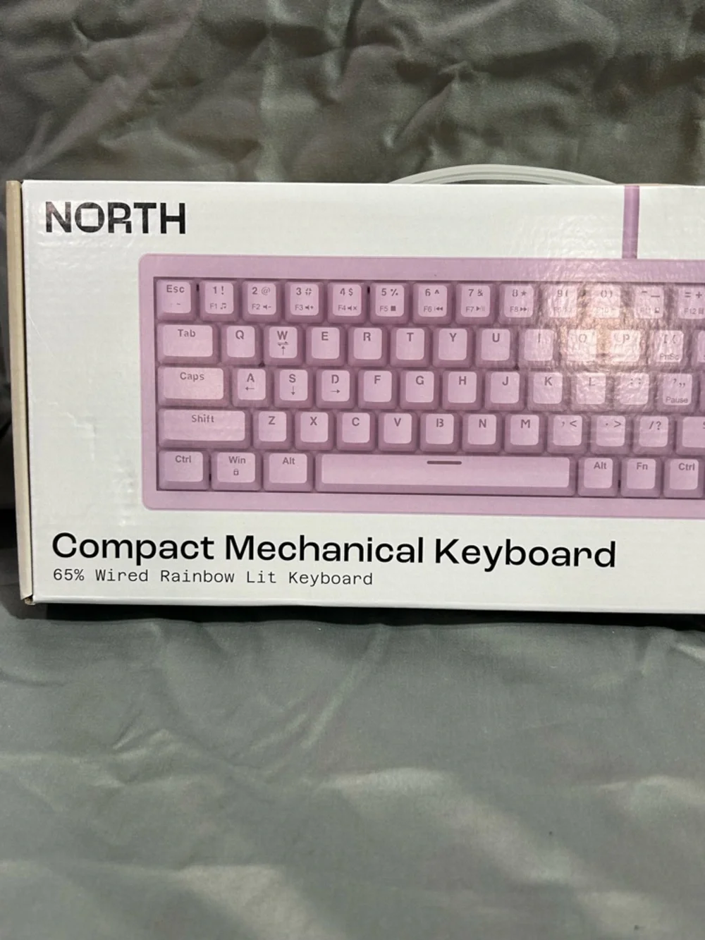 Compact Mechanical Keyboard - Pink (65% Wired, Rainbow RGB)